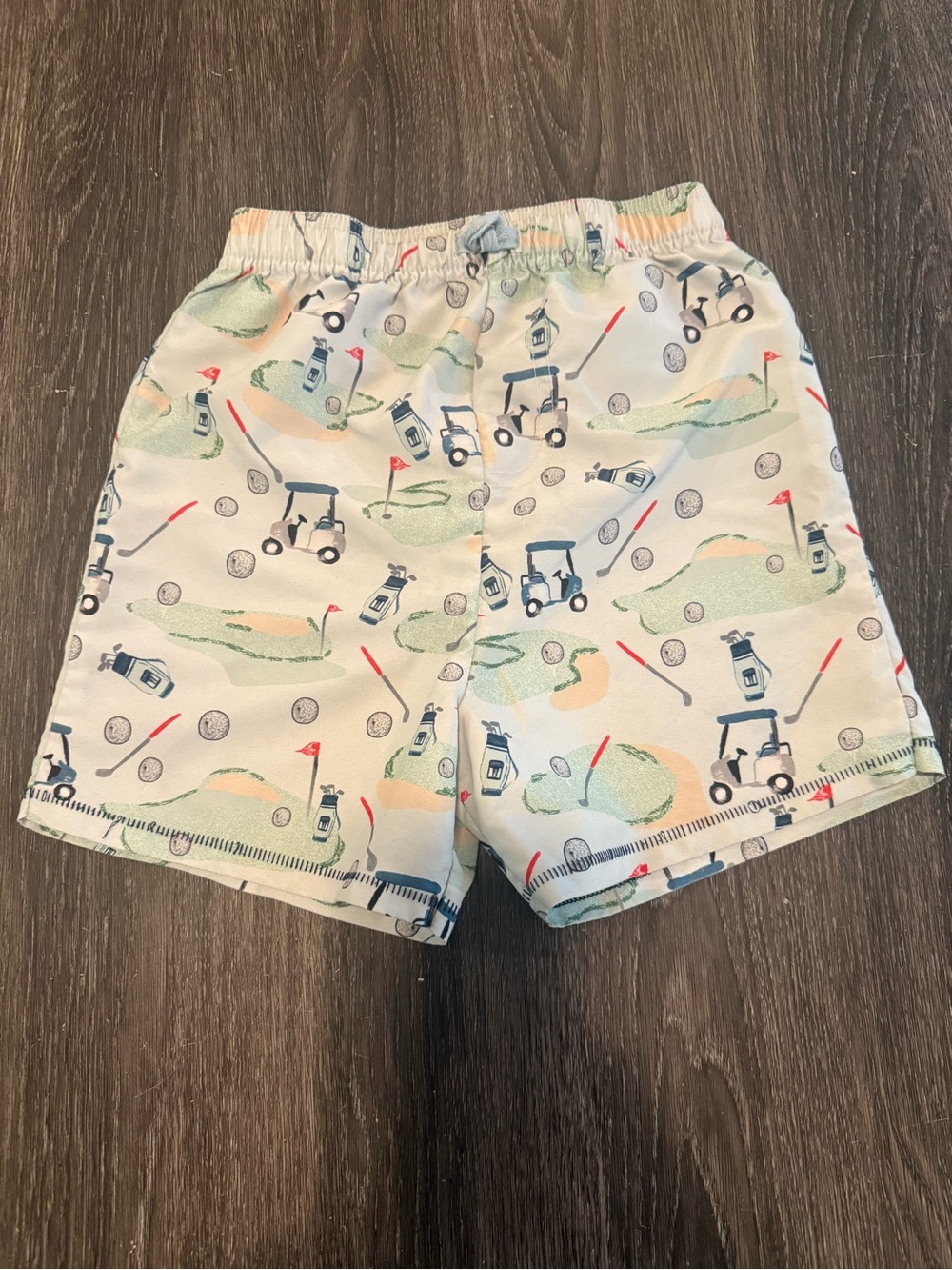 Boys 4T - 5T Mud Pie Golf Print Kids Swim Trunks!